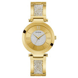  | Guess Aurora Gold Stainless Steel Gold Dial Quartz Watch for Ladies - W1288L2 | Watches | Guess | OneHub