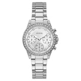  | Guess Gemini Silver Stainless Steel Silver Dial Chronograph Quartz Watch for Ladies - W1293L1 | Watches | Guess | OneHub