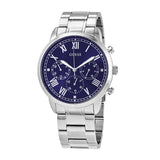  | Guess Hendrix Silver Stainless Steel Blue Dial Chronograph Quartz Watch for Gents - W1309G1 | Watches | Guess | OneHub