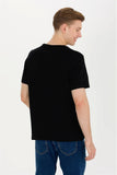 USPA Men's Black Basic Crew Neck T-Shirt