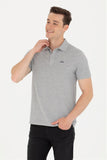  | USPA Men's Gray Melange Basic Polo Neck T-Shirt | T-shirt | US Polo Assn. | OneHub