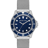  | Michael Kors Everest Silver Mesh Bracelet Blue Dial Quartz Watch for Gents - MK9082 | Watches | Michael Kors | OneHub