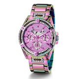 Guess Queen Multicolor Stainless Steel Multicolor Dial Quartz Watch for Ladies - GW0464L4