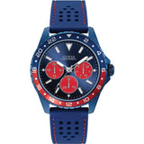  | Guess Odyssey Blue Silicone Strap Blue Dial Quartz Watch for Gents - W1108G1 | Watches | Guess | OneHub