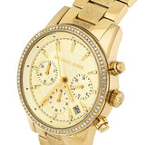  | Michael Kors Ritz Gold Stainless Steel Gold Dial Chronograph Quartz Watch for Ladies - MK6597 | Watches | Michael Kors | OneHub