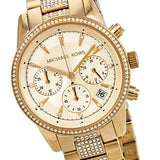  | Michael Kors Ritz Gold Stainless Steel Gold Dial Chronograph Quartz Watch for Ladies - MK6484 | Watches | Michael Kors | OneHub