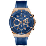  | Guess Poseidon Transparent Blue Silicone Strap Blue Dial Chronograph Quartz Watch for Gents - GW0425G3 | Watches | Guess | OneHub